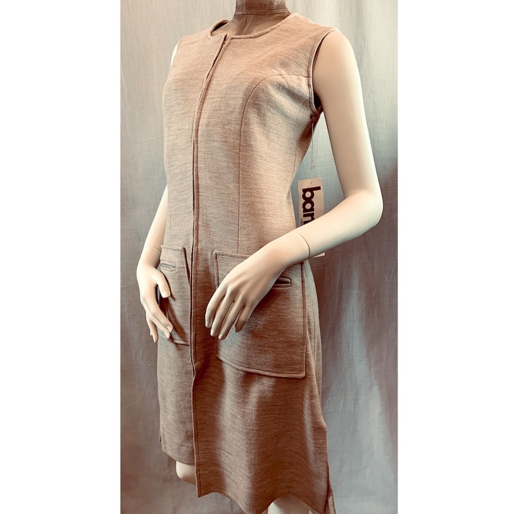 Bandit Vintage Tan Sleeveless Zip Dress 8
